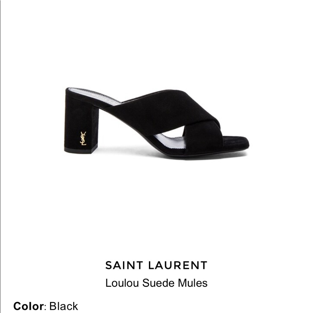 YSL Saint Laurent Loulou suede mules 41